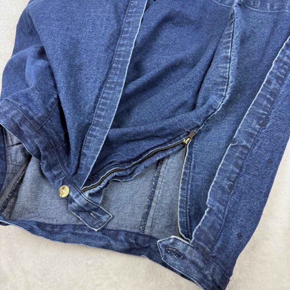 Van Heusen‎ Womens Blue Denim Printed Skort Side Zip Cotton Size 10 - Picture 6 of 10